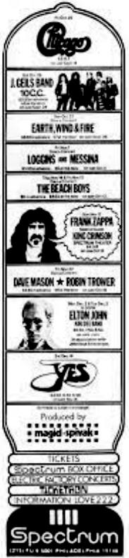 17/11/1974Spectrum theater, Philadelphia, PA